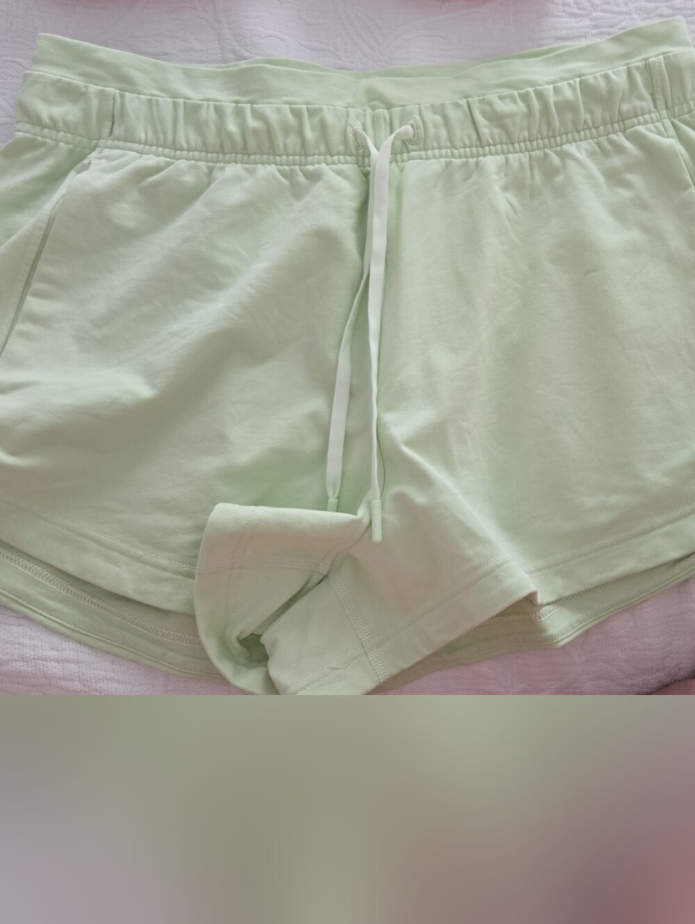 lululemon athletica Mint Green Drawstring Athletic Shorts
